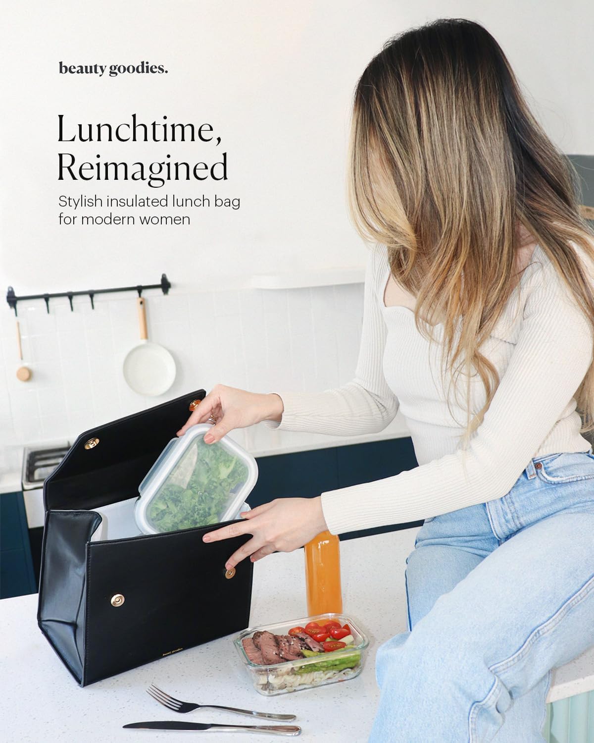 Lonchera térmica para mujer, lindas bolsas de almuerzo para el trabajo, bolsa de almuerzo para adultos, lonchera moderna para mujeres, bolsas de