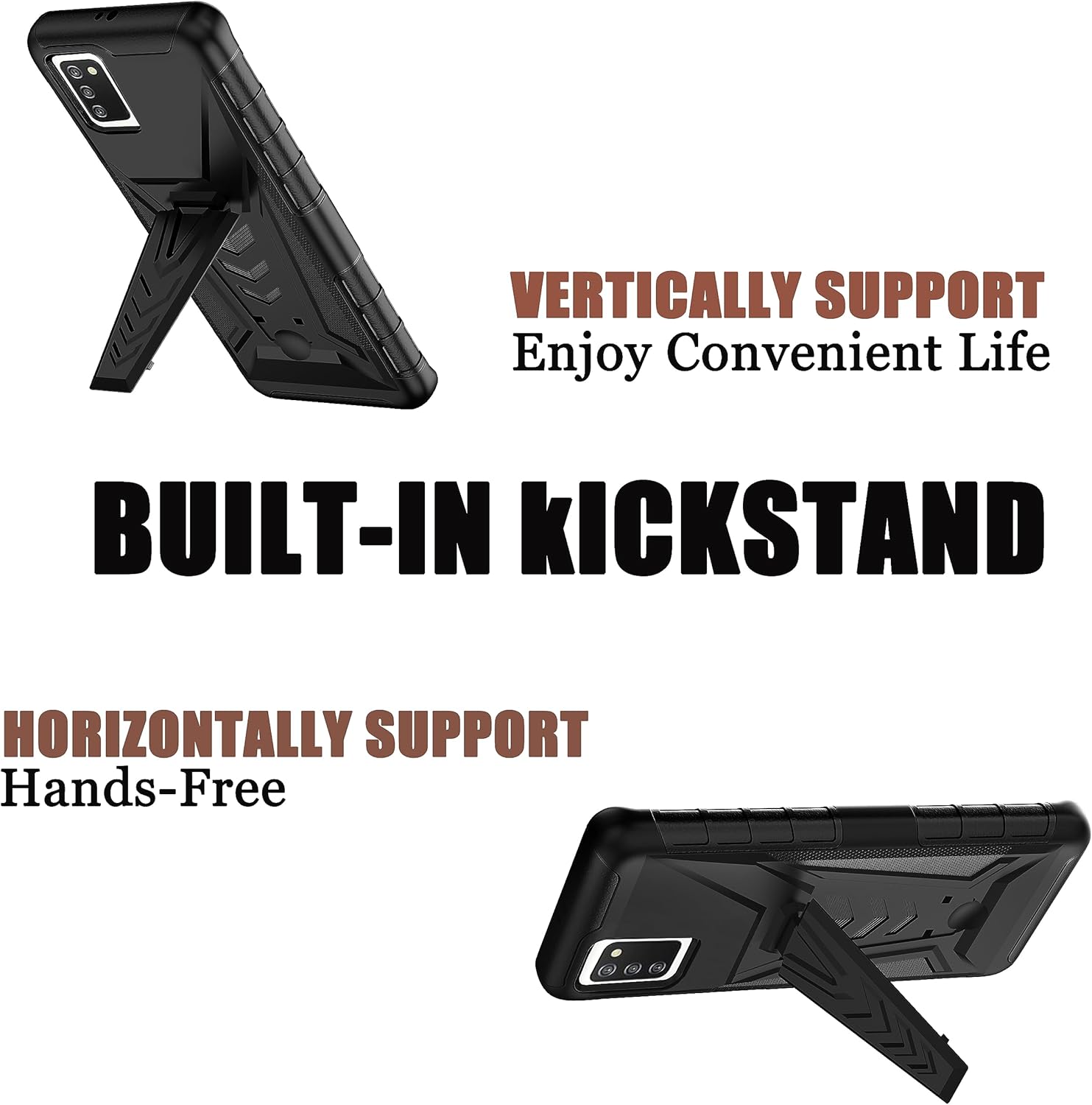 Asuwish Funda de teléfono para Samsung Galaxy A03s, versión de EE. UU. 5G 2022 con clip para cinturón, soporte híbrido, resistente, resistente,