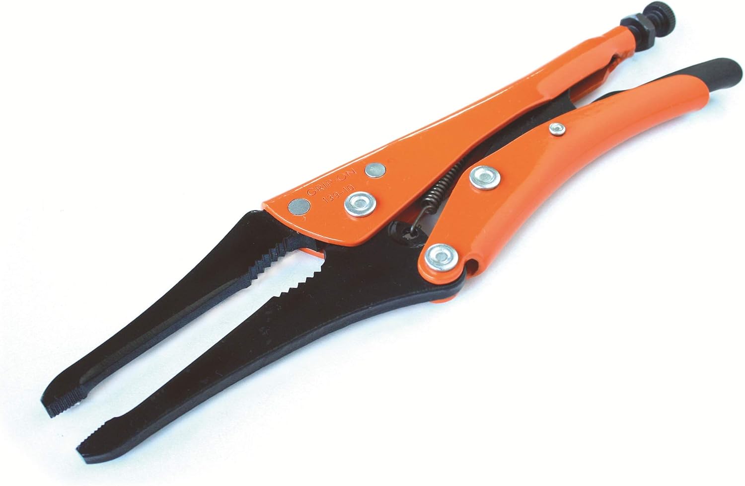 Grip-On 139-10 Alicates de bloqueo de abrazadera de manguera de 10 pulgadas en epoxi naranja