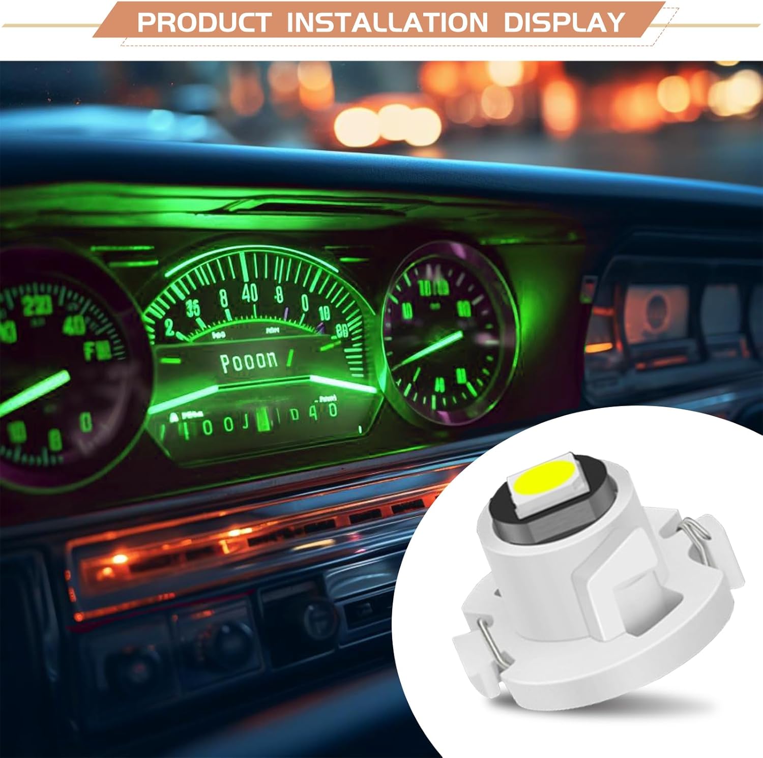 yvshy 10 lámparas de escritorio T4.2 para instrumentos de automóvil, carcasa de ABS 3030 de 12 V, estructura sin filamento, luz indicadora ultra