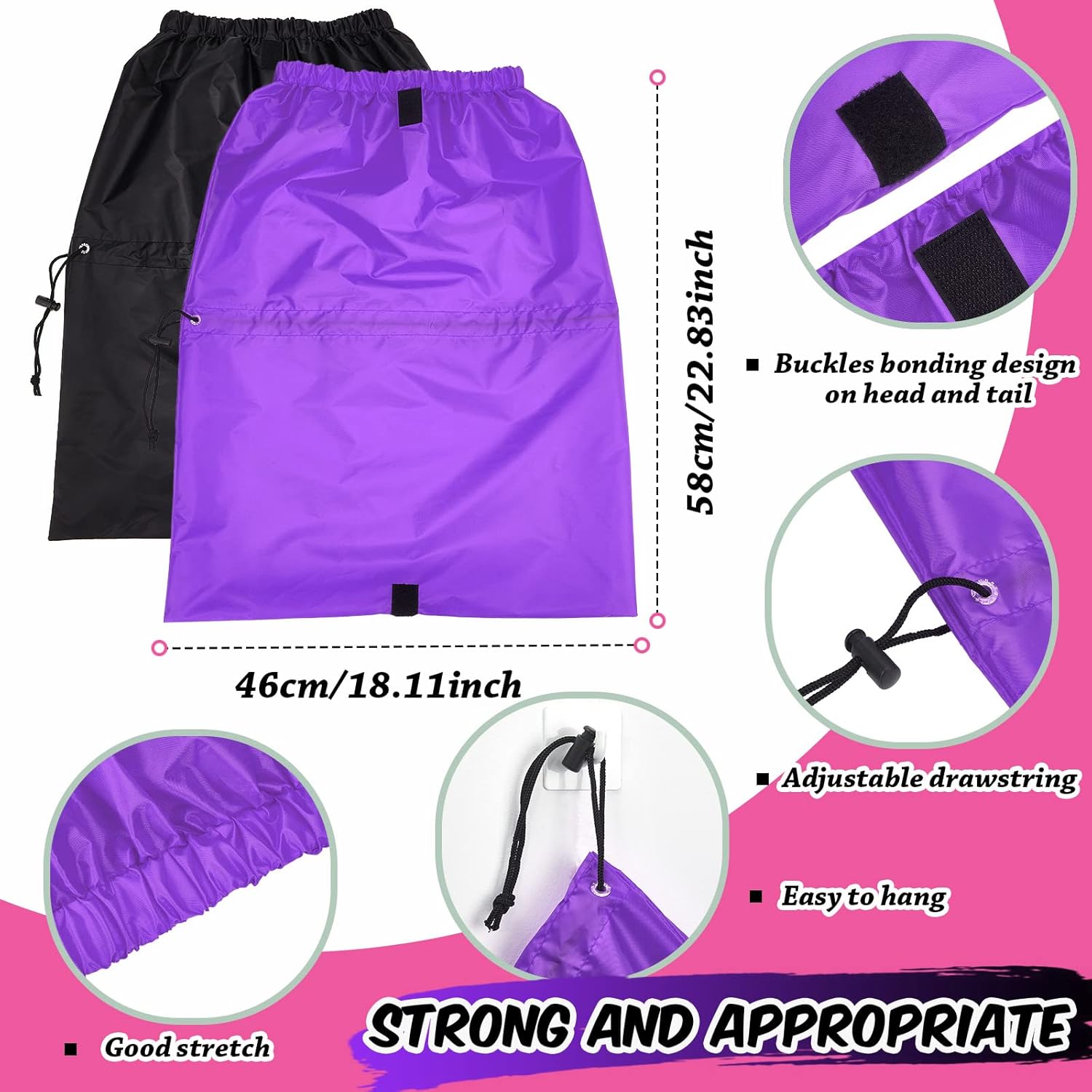 Gorro de ducha trenzado grande, gorro de ducha grande para trenza, ajustable y plegable, gorro de ducha trenzado con lazo de secado, gorro de ducha