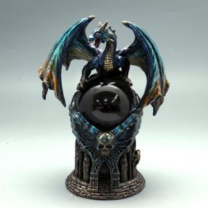 Veronese Design Estatua de resina de cristal de dragón de previsión mística de 7 58 pulgadas, decoración del hogar, acabado de bronce Veronese Design Estatua de resina de cristal de dragón de previsión mística de 7 58 pulgadas, decoración del hogar, acabado de bronce