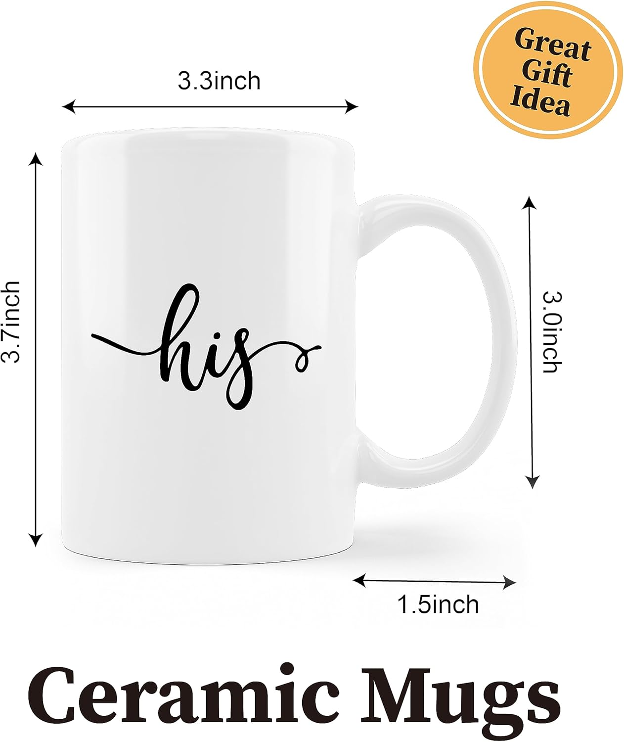 Juego de tazas de café para él y ella, regalos para él y ella, regalos de compromiso de boda para parejas recién casados, regalos para parejas para