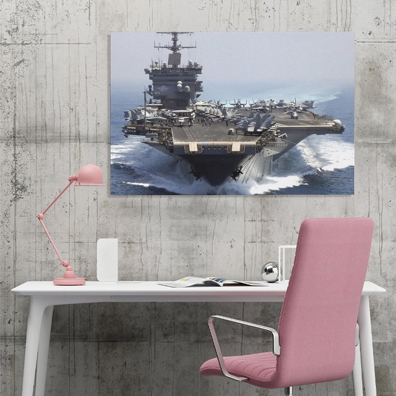 Buque de guerra militar buque de guerra naval USS Enterprise CVN-65 Carrier Sala de batalla Estética Carteles de lona carteles de lona Decoración de