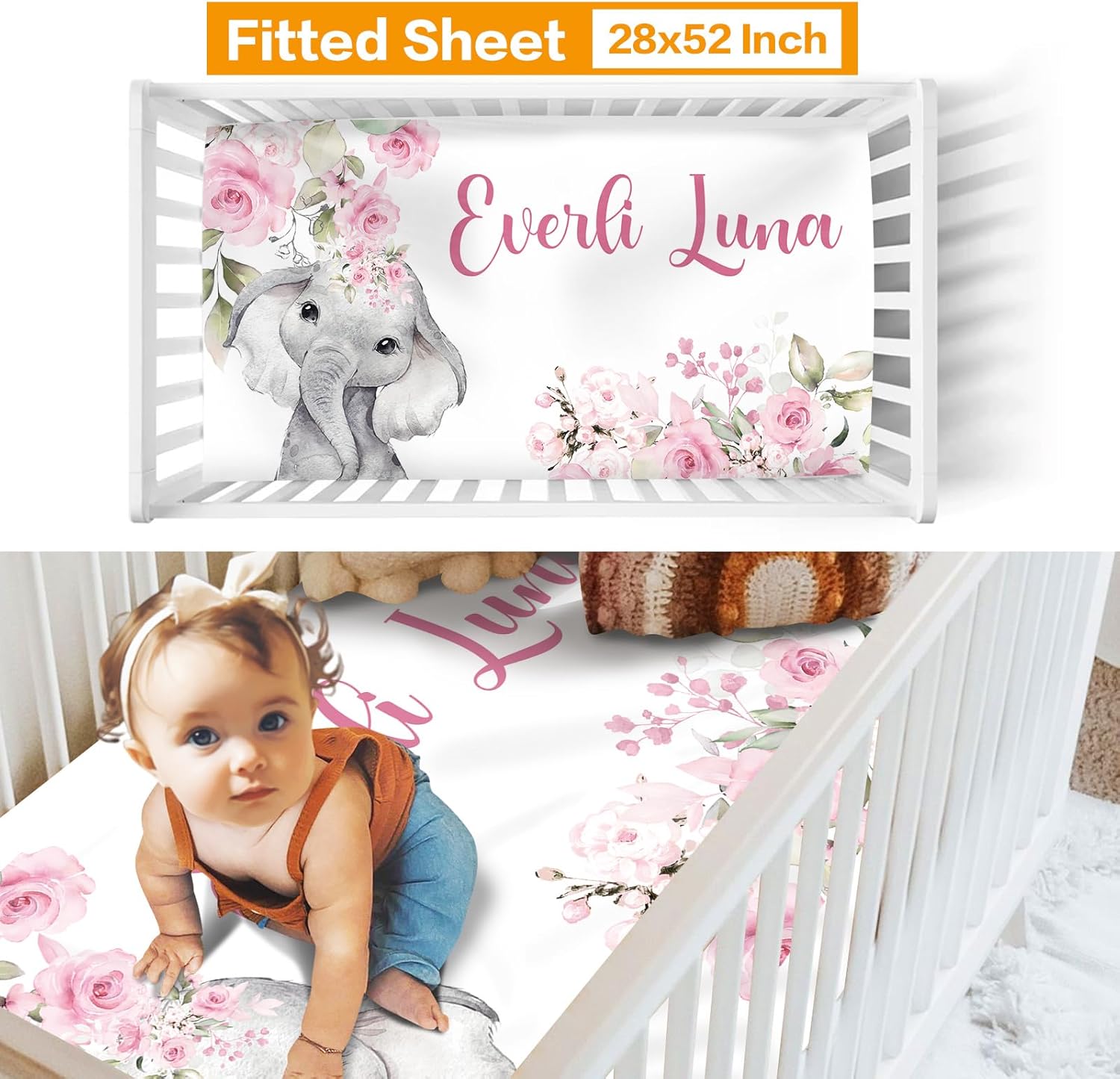 Juego de ropa de cama personalizada para cuna decoración personalizada para guardería, manta de bebé, sábana bajera para cuna, funda para cambiador,