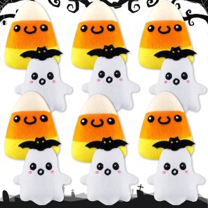 Liliful 12 juguetes de peluche de Halloween suaves animales de peluche Boo Ghost Corn Candy Set Halloween fiesta cumpleaños regalos para decoración Liliful 12 juguetes de peluche de Halloween suaves animales de peluche Boo Ghost Corn Candy Set Halloween fiesta cumpleaños regalos para decoración