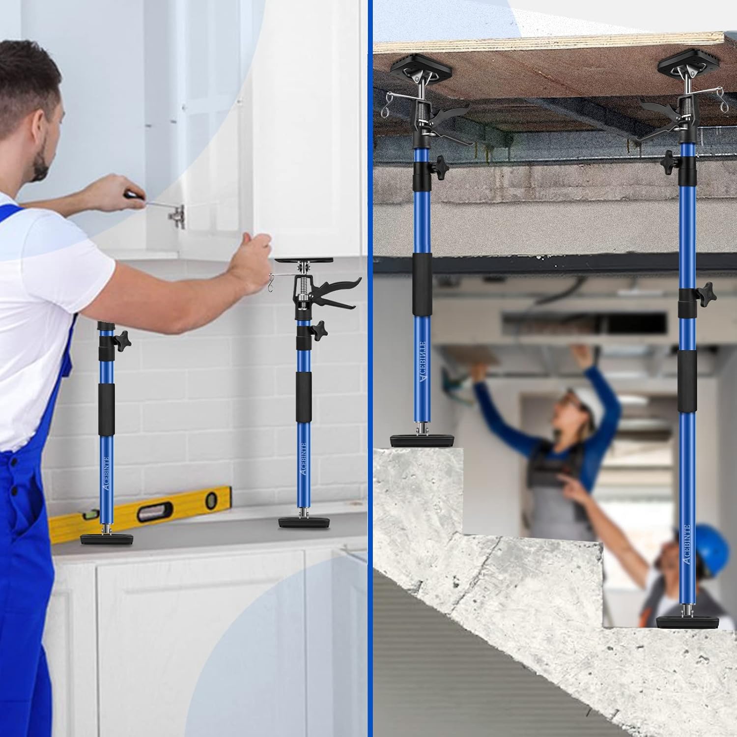 2PK poste de soporte, sistema de soporte telescópico de acero ajustable rápido de tercera mano, varilla de soporte, soporta hasta 154 libras,