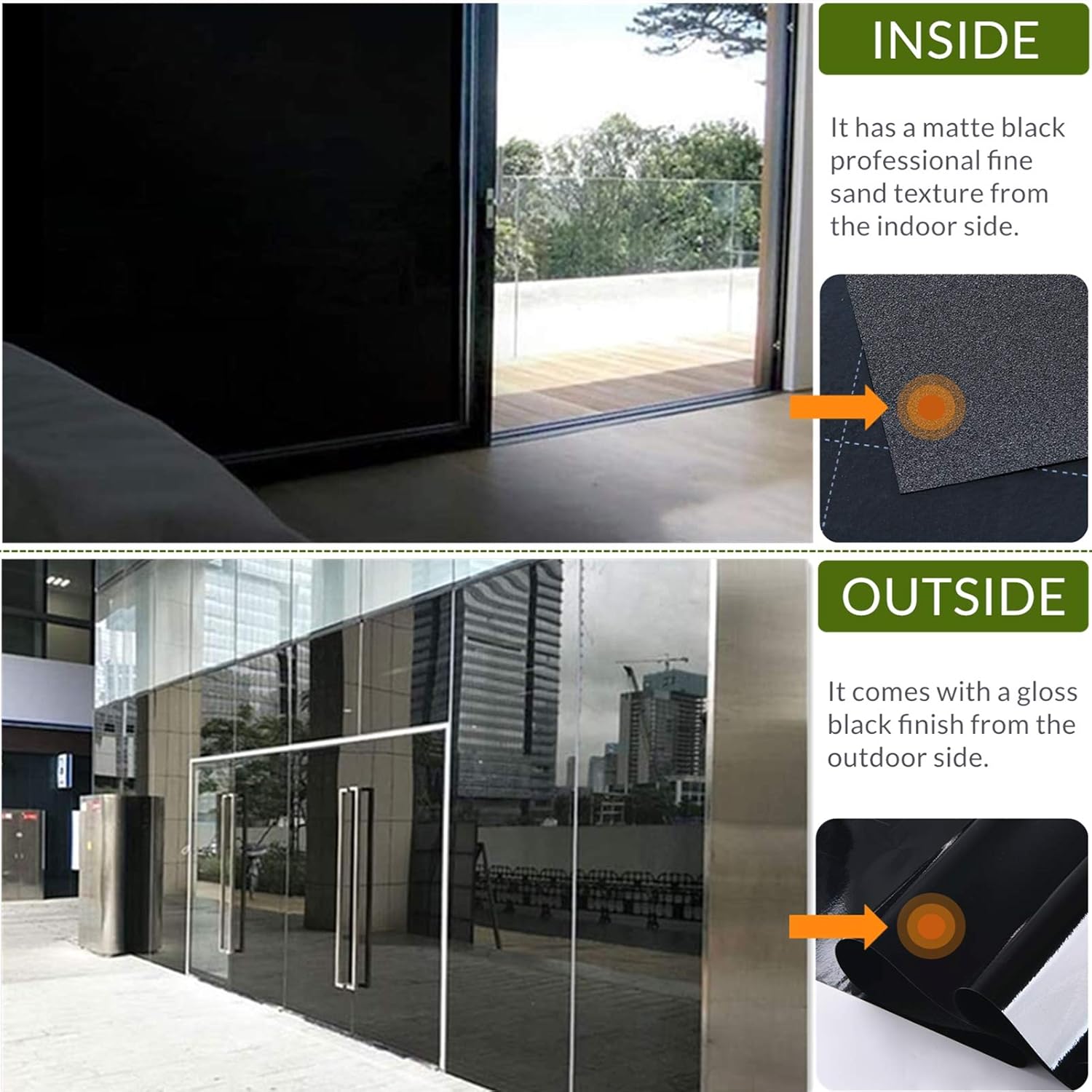 VELIMAX – Película estática opaca de privacidad para ventana, color negro, extraíble, sin adhesivo, para oscurecimiento total de la habitación (35.4