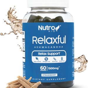 Gomitas Ashwagandha  Gomitas relajantes y calmadas  Vitaminas gominosas con sabor a fresa tropical  Suplementos Ashwagandha Extracto de raíz Gomitas Ashwagandha  Gomitas relajantes y calmadas  Vitaminas gominosas con sabor a fresa tropical  Suplementos Ashwagandha Extracto de raíz