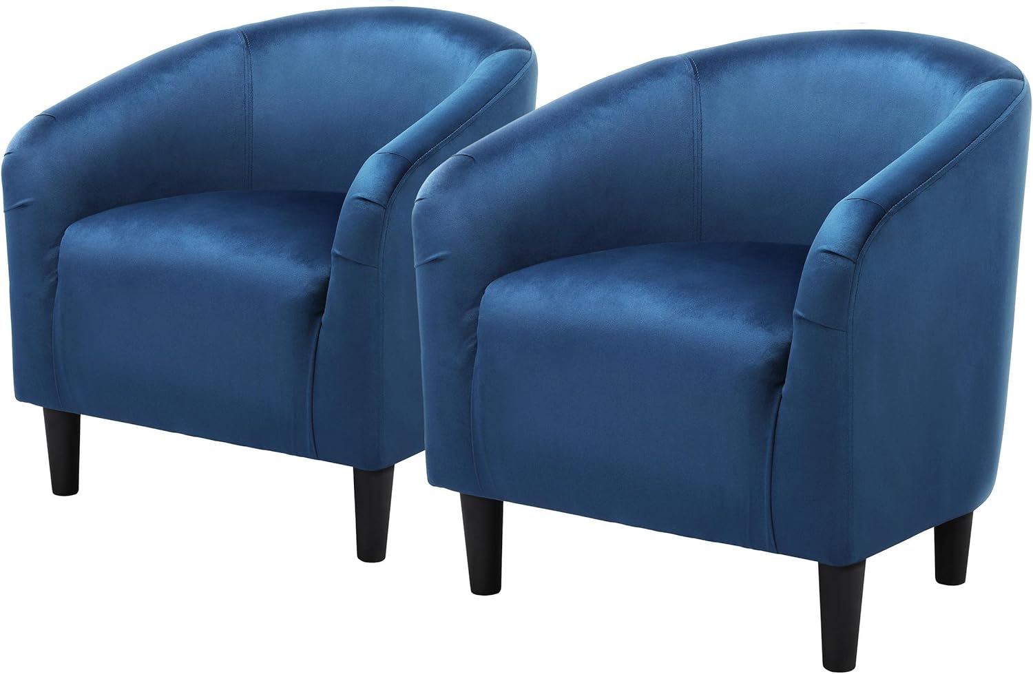 Topeakmart Silla decorativa de terciopelo, cómoda y moderna silla de club de terciopelo con reposabrazos y patas resistentes para sala de