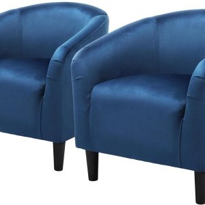 Topeakmart Silla decorativa de terciopelo, cómoda y moderna silla de club de terciopelo con reposabrazos y patas resistentes para sala de Topeakmart Silla decorativa de terciopelo, cómoda y moderna silla de club de terciopelo con reposabrazos y patas resistentes para sala de