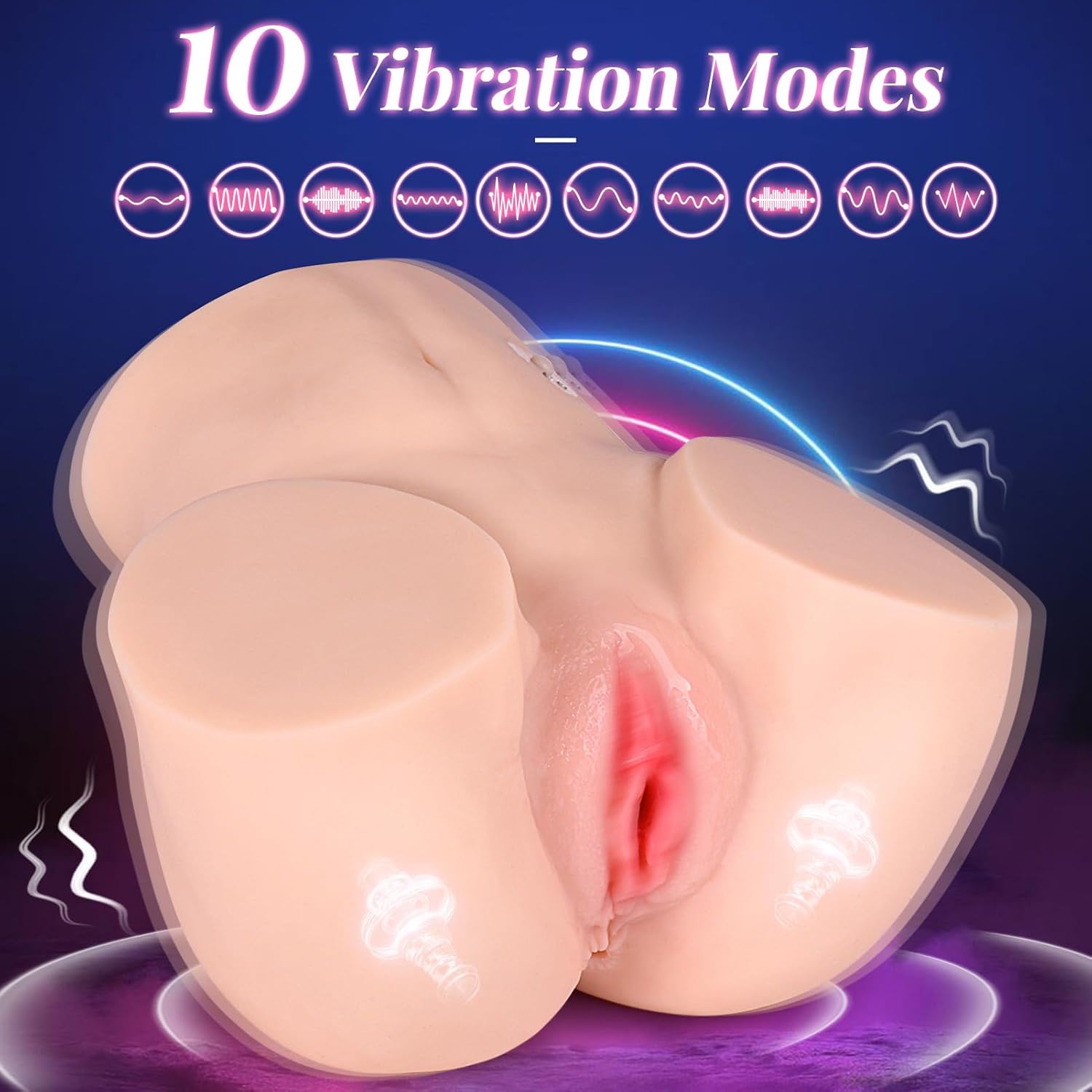 Muñeca sexual vibratoria de 11 libras, juguetes sexuales masculinos  Juguetes para adultos con 10 modos de vibración, masturbador masculino