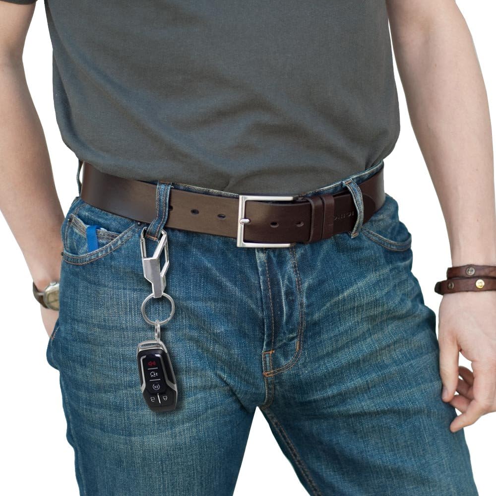 Hecho para Ford F-150 Lightning Silver Snap Hook Metal Llavero, plateado