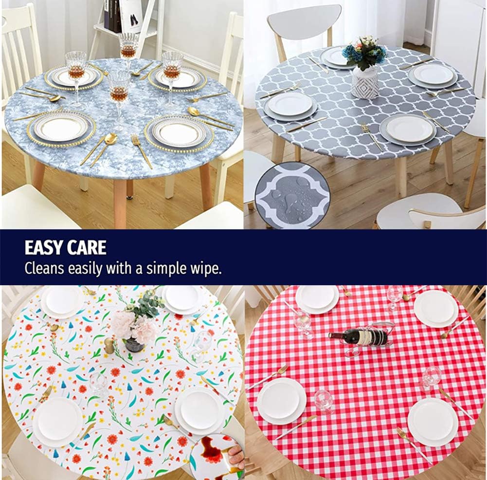 Cozomiz Mantel impermeable con bordes elásticos, mantel lavable para exteriores, patio, cocina y comedor, 47 x 23 pulgadas, rectangular, ajuste