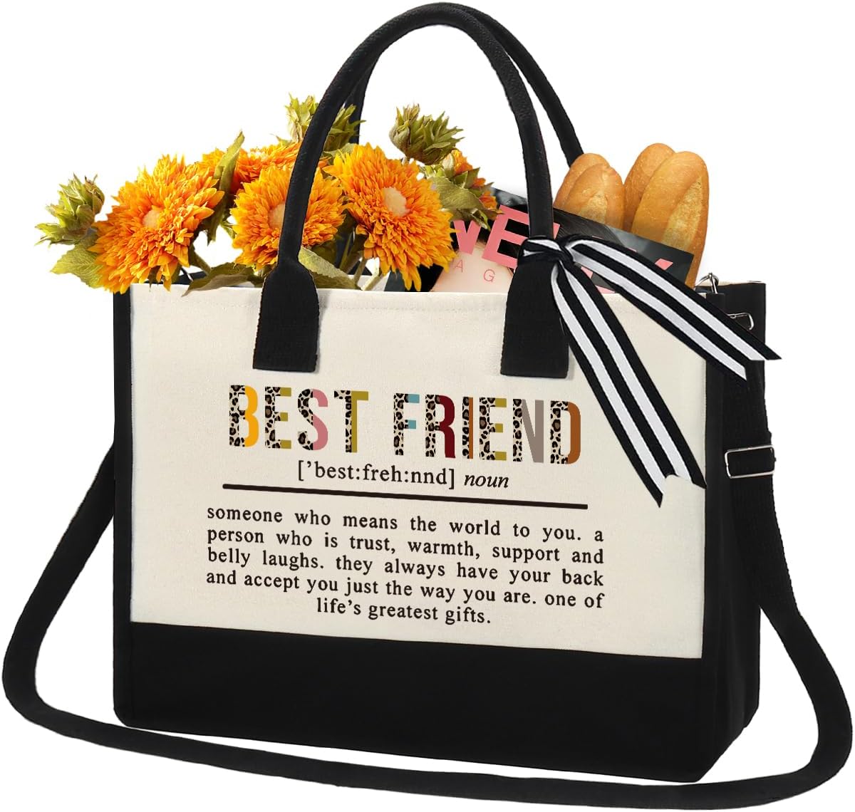 Regalos para mejores amigas, mujeres, regalos para amigas para niñas, bolsa de lona con cremallera, regalos de cumpleaños para mujeres, bolsa de