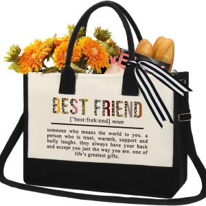 Regalos para mejores amigas, mujeres, regalos para amigas para niñas, bolsa de lona con cremallera, regalos de cumpleaños para mujeres, bolsa de Regalos para mejores amigas, mujeres, regalos para amigas para niñas, bolsa de lona con cremallera, regalos de cumpleaños para mujeres, bolsa de