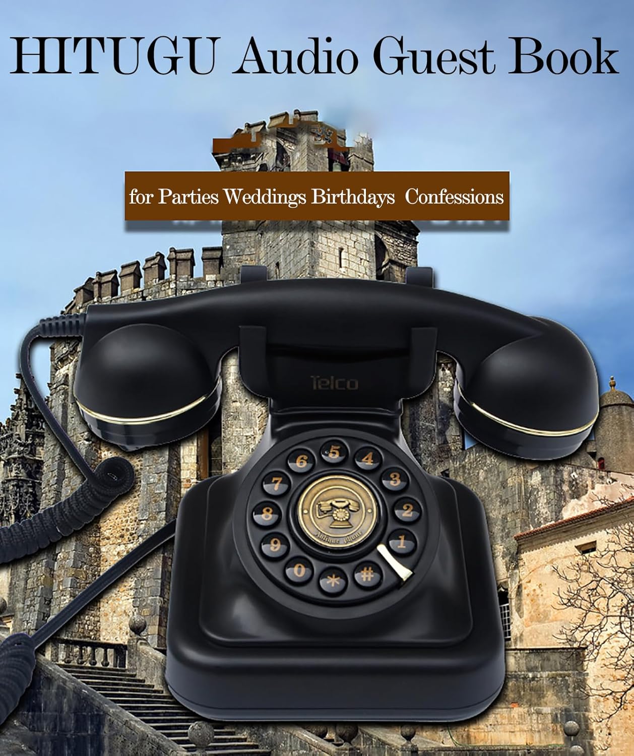 Libro de invitados de audio, libro de invitados para bodas, registro de mensajes de audio personalizados, libro de visitas, estilo clásico retro