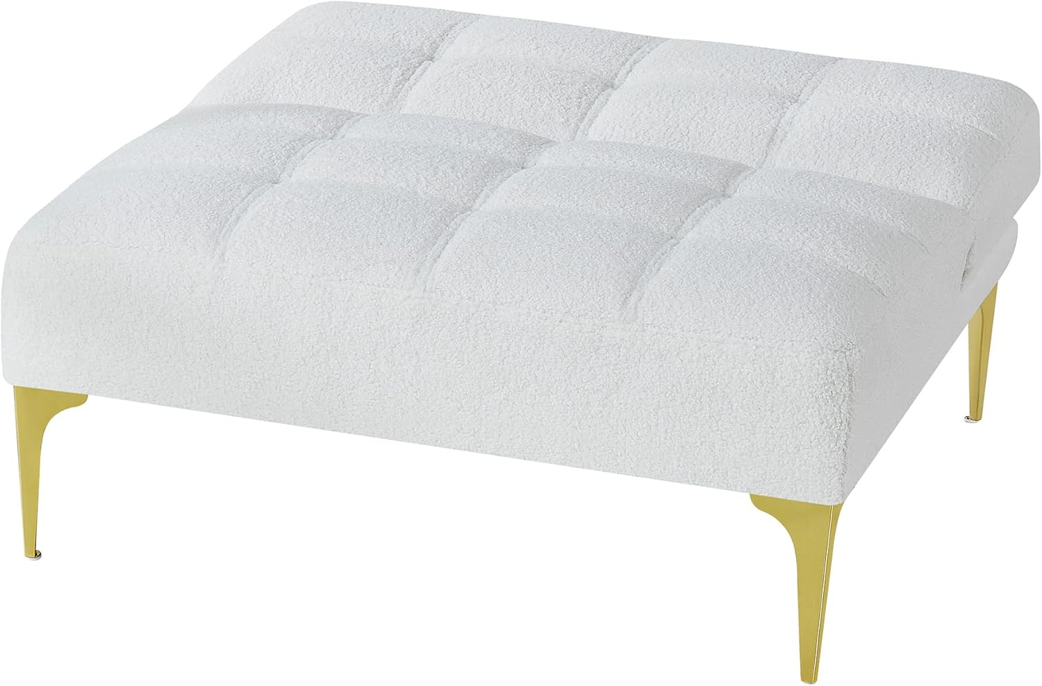 Sofá cama modular convertible sofá individual con almohada, tela de peluche y patas de metal, sofá cama tapizado para sala de estar, dormitorio,