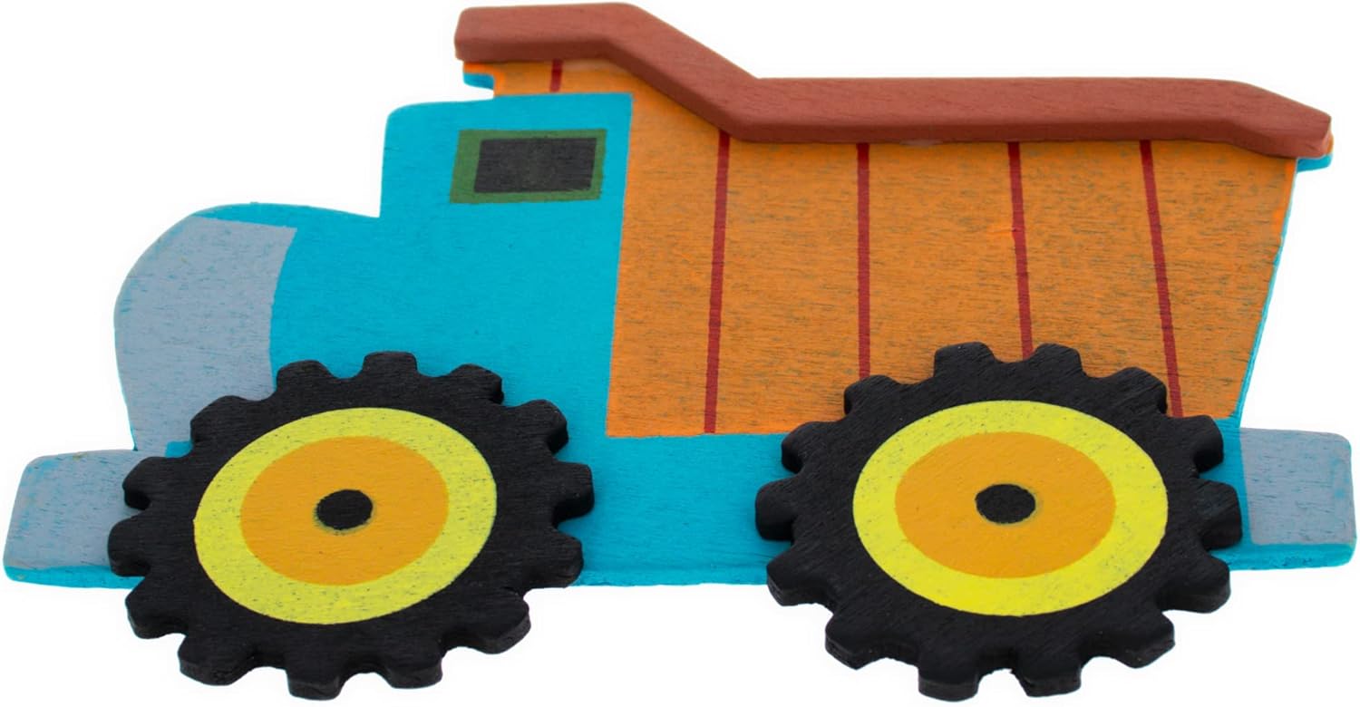 Recorte de madera pintada del camión volquete DIY Craft 4.6 pulgadas