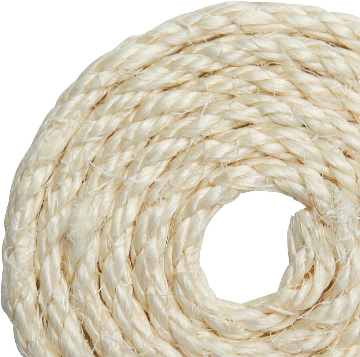 Cuerda de sisal blanca para rascador de gatos, cuerda de 532 pulgadas de diámetro de 164 pies para rascador de gatos, piezas de repuesto de torre de