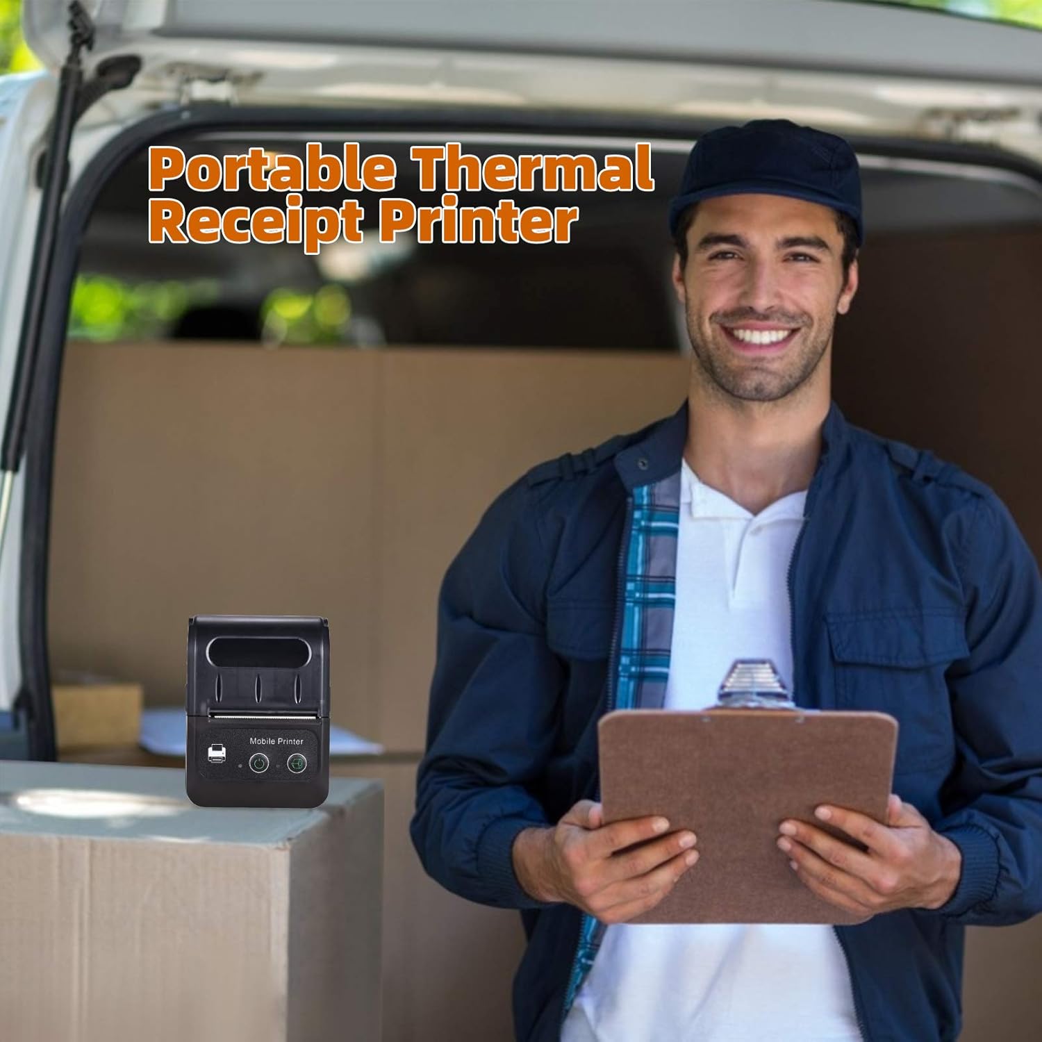 Impresora térmica de recibos portátil BT 2.283 in 2 pulgadas Mini USB Bill POS Impresora móvil Soporte ESCPOS Comando de impresión compatible con