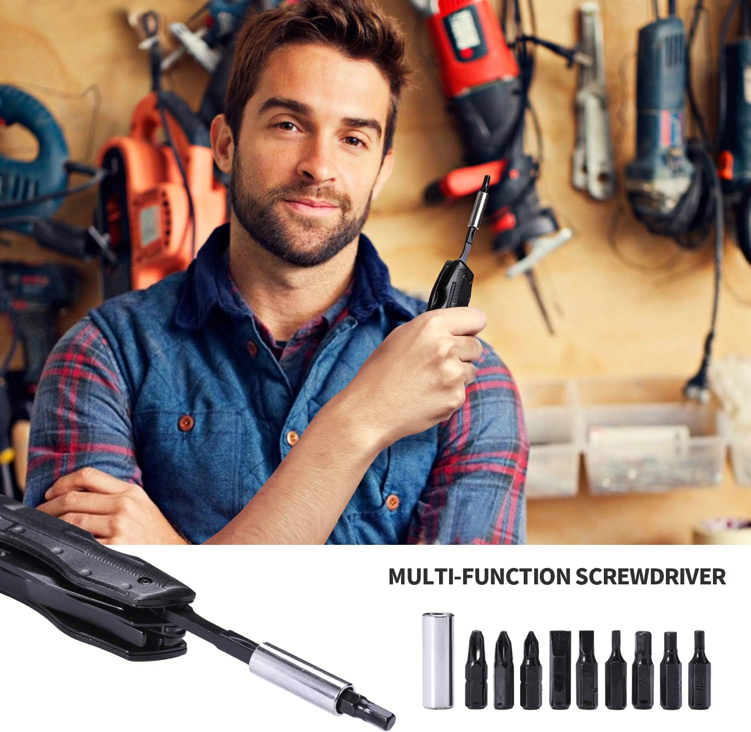 Juego de cuchillos de bolsillo multiherramienta 14 en 1, alicates tácticos multiherramienta con funda de nailon para exteriores, campamento, pesca,