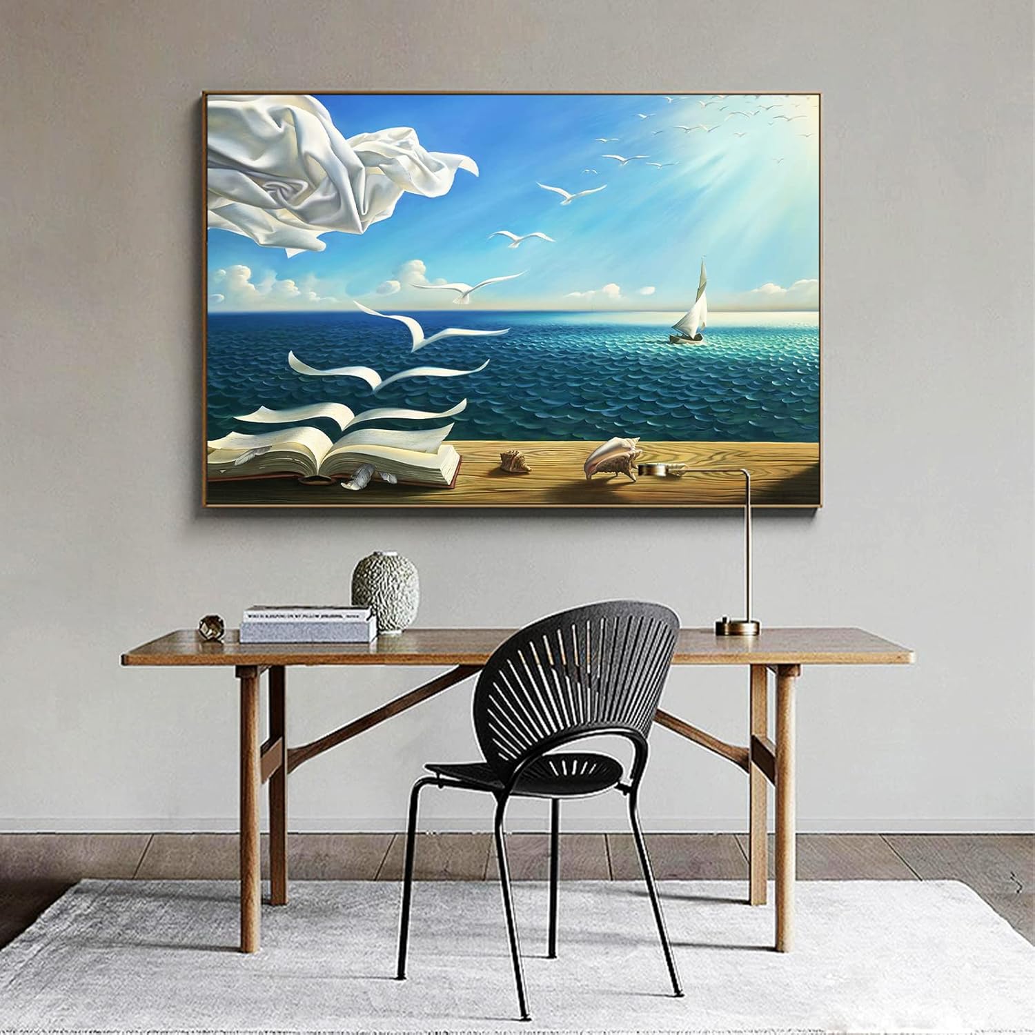 ZZPT Salvador Dali – Lienzo decorativo para pared, famoso póster impreso de pintura al óleo, hermosa reproducción artística para sala de estar,