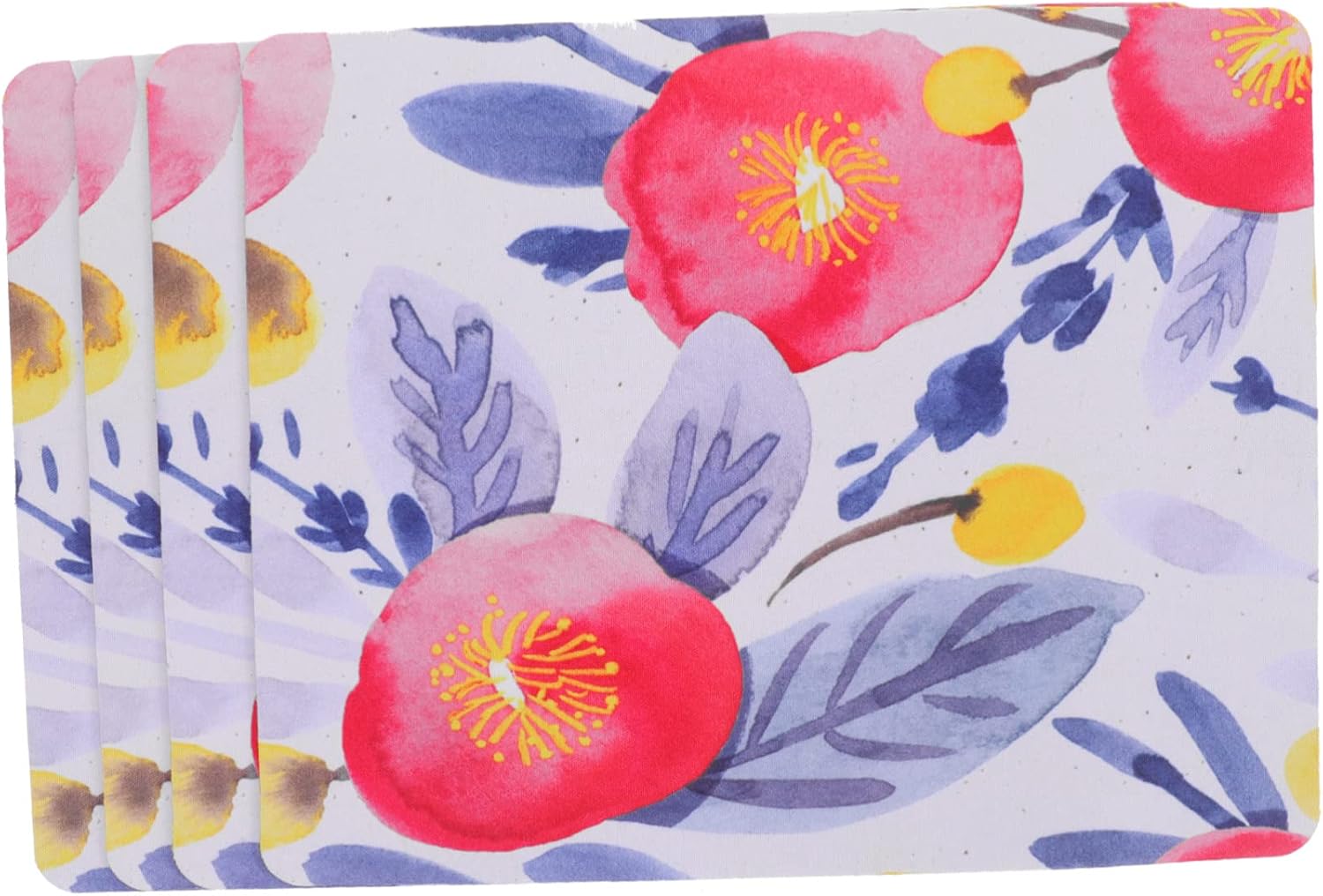 Tofficu 20 alfombrillas de mouse con diseño floral, color blanco, cuadrada, antialmohadilla, grande, para laptop, computadora, mouse pad para