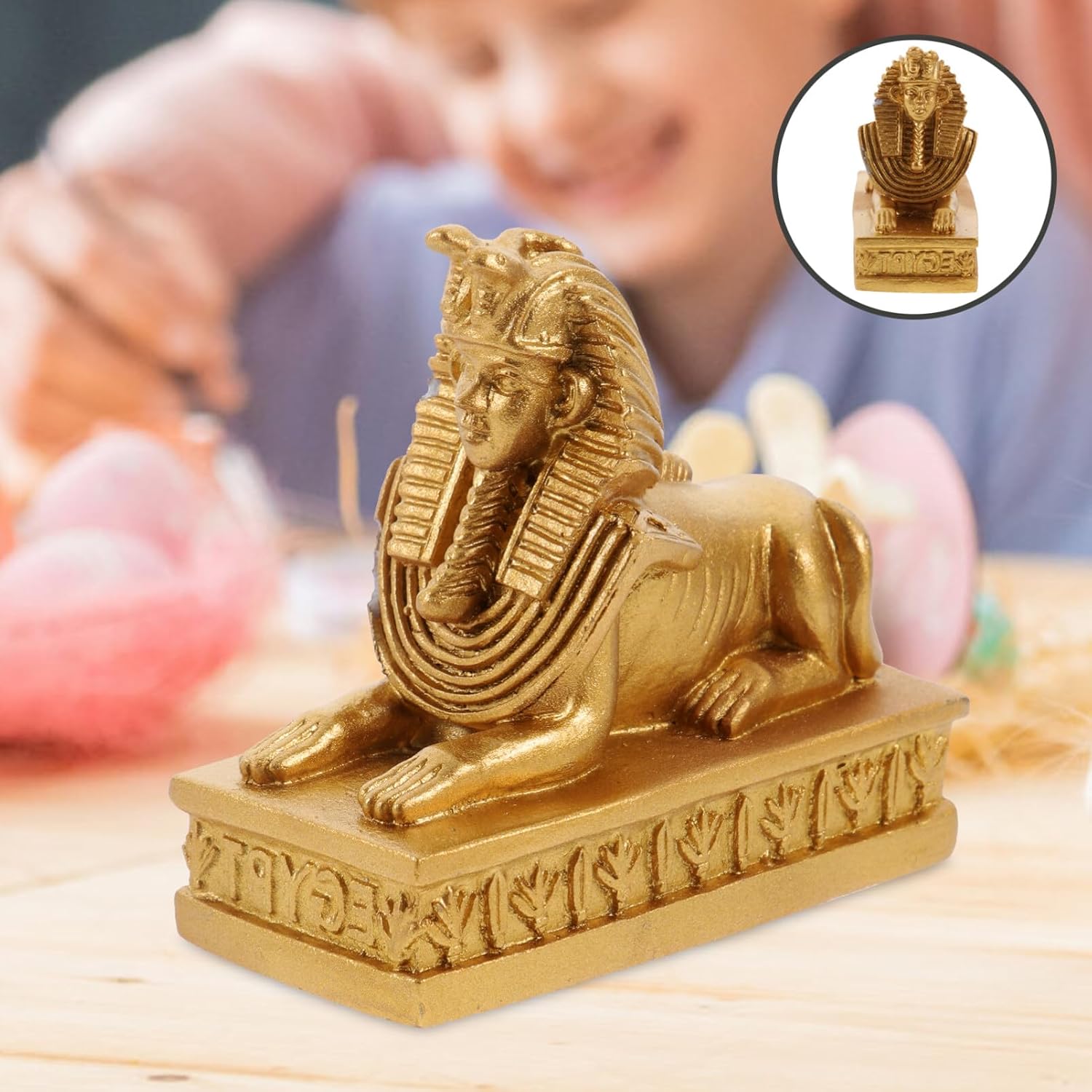 Decoración para el hogar, estatuas de esfinge de resina, escultura de dios egipcios, acuario, estatua de esfinge egipcia antigua, estatua