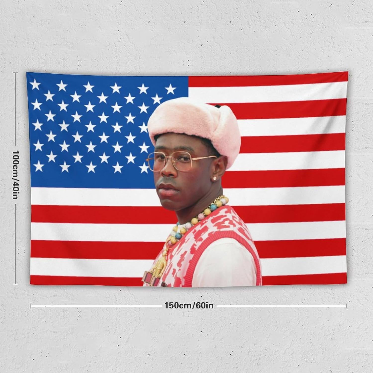 NOsawa Tapiz de cantante Tyler para decoración del hogar, álbum de pared de rapero, arte para colgar en la pared, póster impreso con imagen de The
