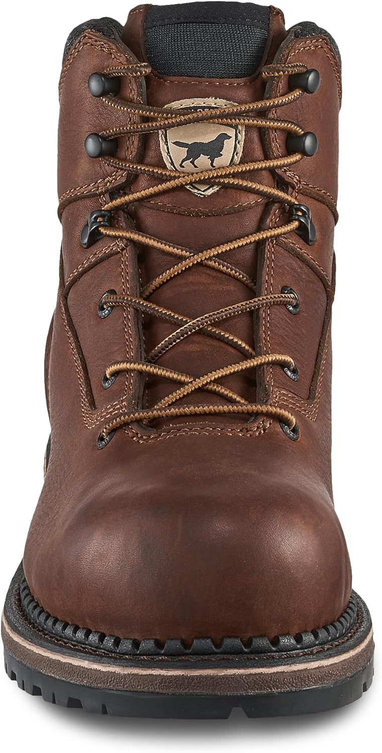 Irish Setter, Edgerton, Botas de trabajo, para hombre, 6 pulgadas, impermeables, punta suave, color marrón