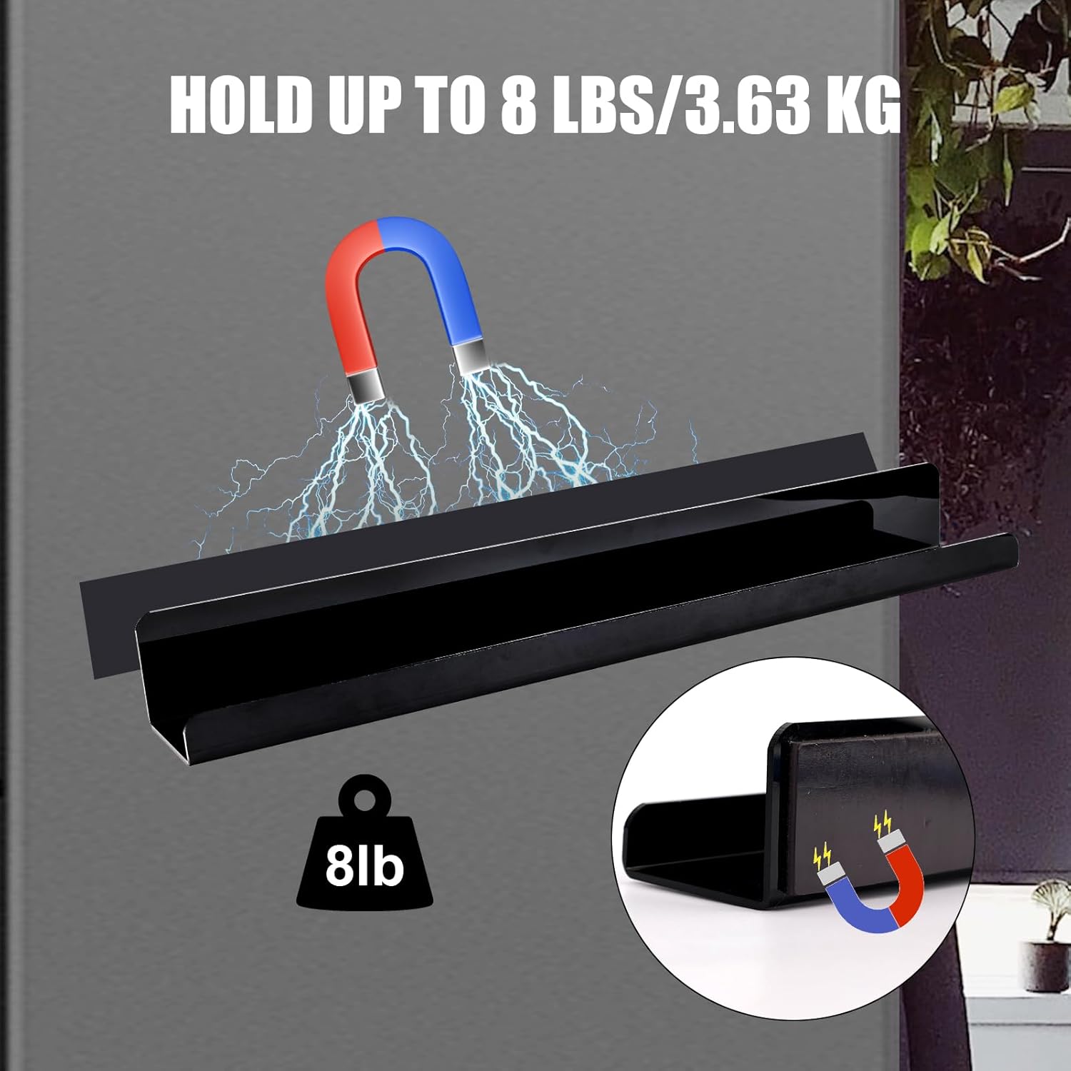 Estantería magnética para libros, 2 unidades, pizarra blanca de 17 pulgadas, estante magnético de acrílico para profesores de refrigerador de aula,