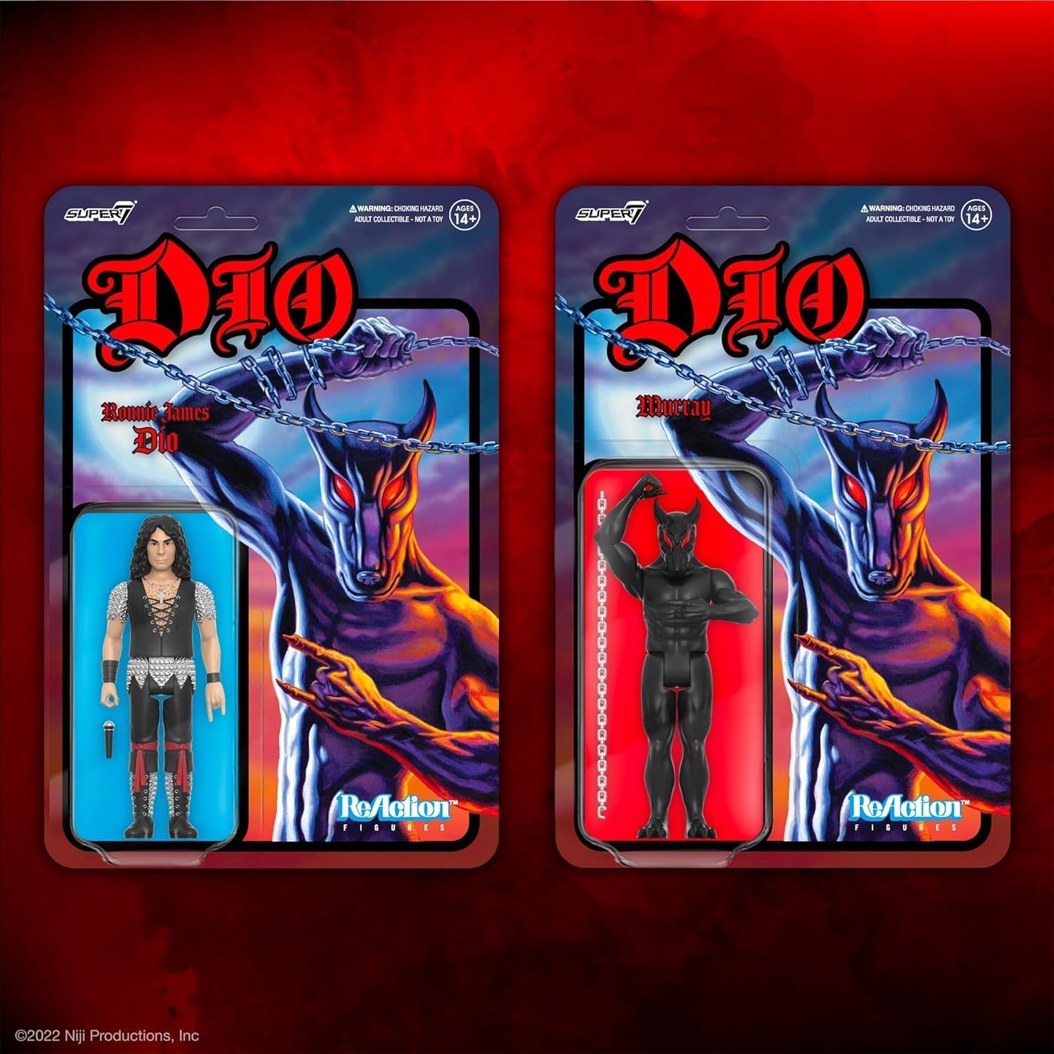 Super7 Ronnie James Dio – Figura de acción Dio de 3.75 pulgadas con accesorio de metal pesado coleccionables y juguetes retro