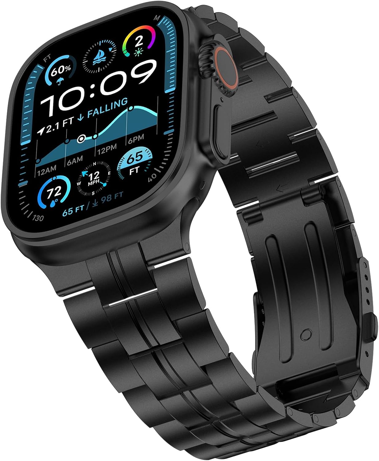 iiteeology Correa compatible con Apple Watch Ultra 2, UltraSeries 10 de 1.81 pulgadas (1.811 in) de titanio genuino para hombre