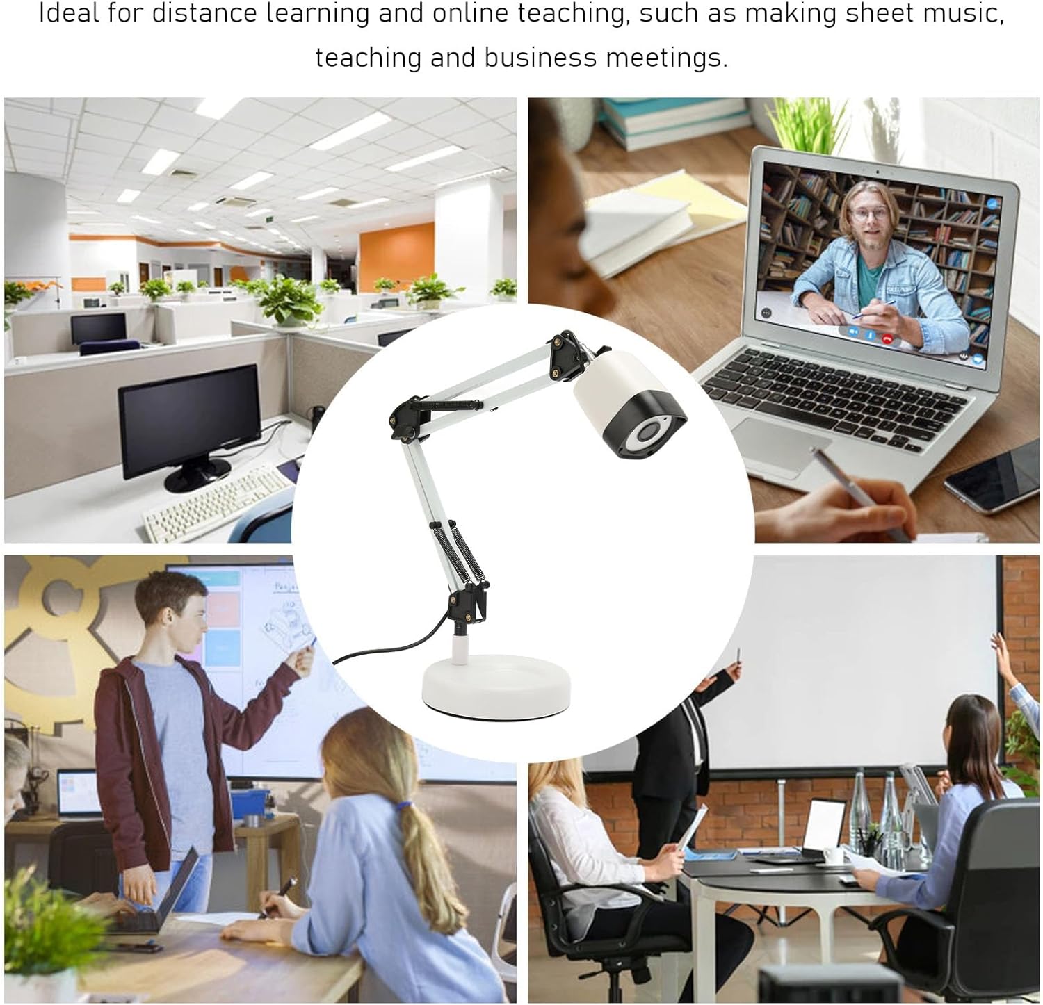Cámara de documentos USB L5 para profesores, escáner de documentos de oficina A3 A4 de 8 MP, luz LED integrada, corrección automática de un solo