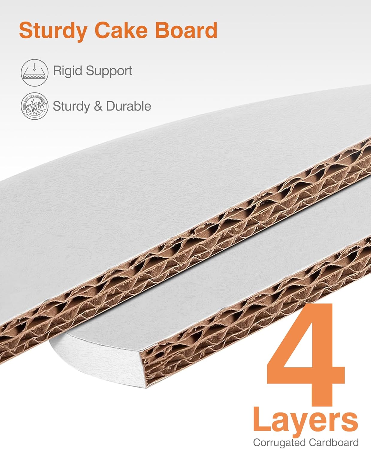 12 tablas de tambor para tartas redondas de 10 pulgadas, 12 pulgada de grosor para pasteles pesados y escalonados, base de cartón redonda para