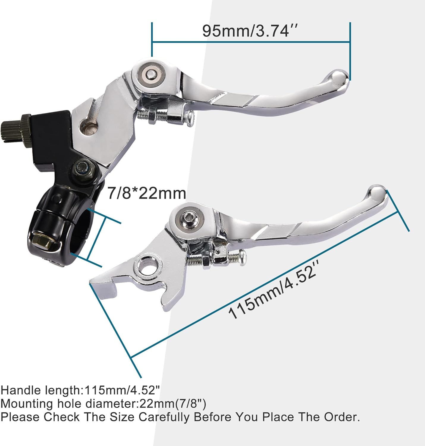 GOOFIT embrague palanca de freno manubrio Set para 50cc 70cc 90cc 110cc 125cc Dirt Bike, Type 2