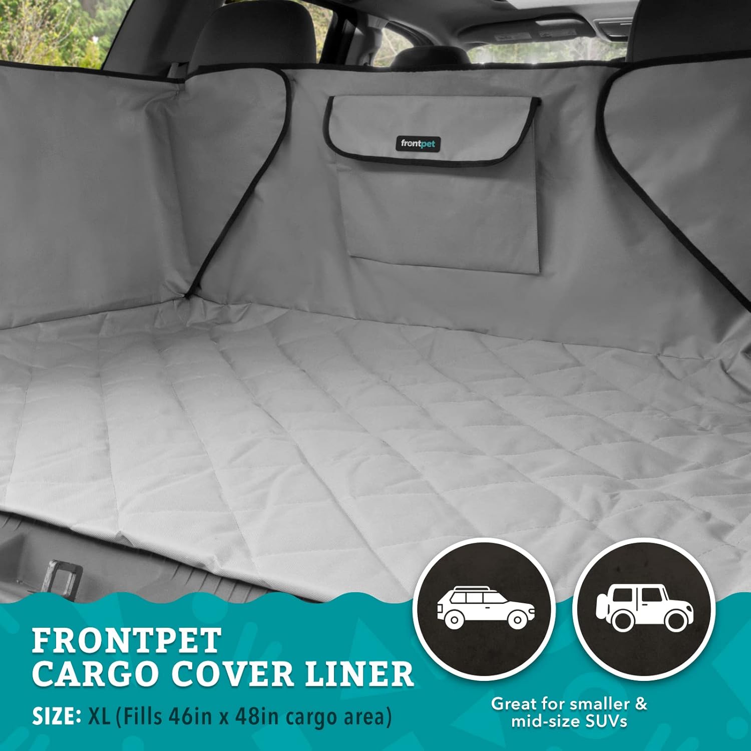 FrontPet – Funda acolchada de perro para la zona de carga de SUV, ajuste universal, para cualquier mascota La funda duradera cubre y protege tu