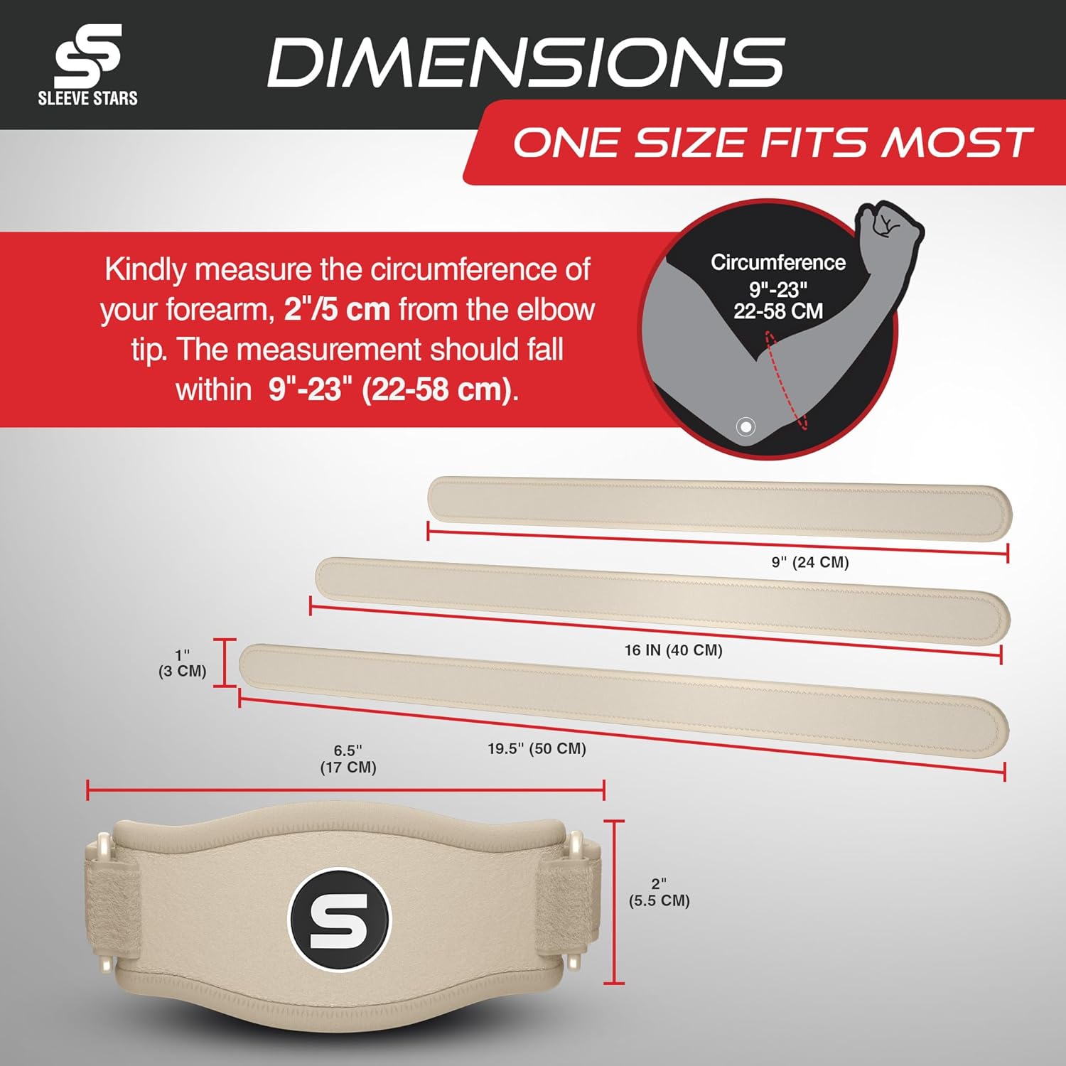 Sleeve Stars – Codera de tenis para hombres y mujeres, codo para tendinitis, codo y correa para golfistas, banda de contrafuerza para alivio del