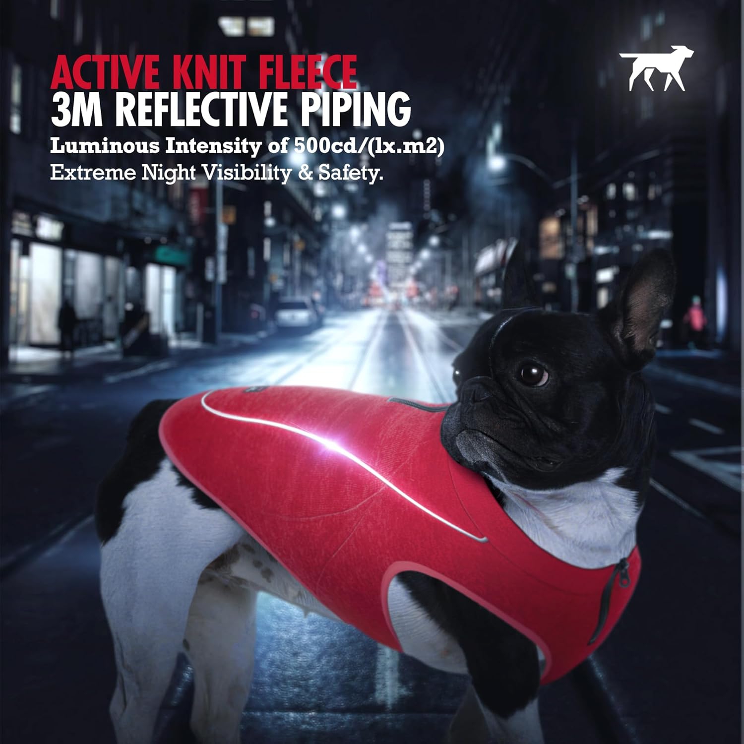 Suéter de forro polar aislado para perros  Chaleco ligero y cálido para perro  Puerto con cremallera para arnés  Chaqueta de invierno para clima