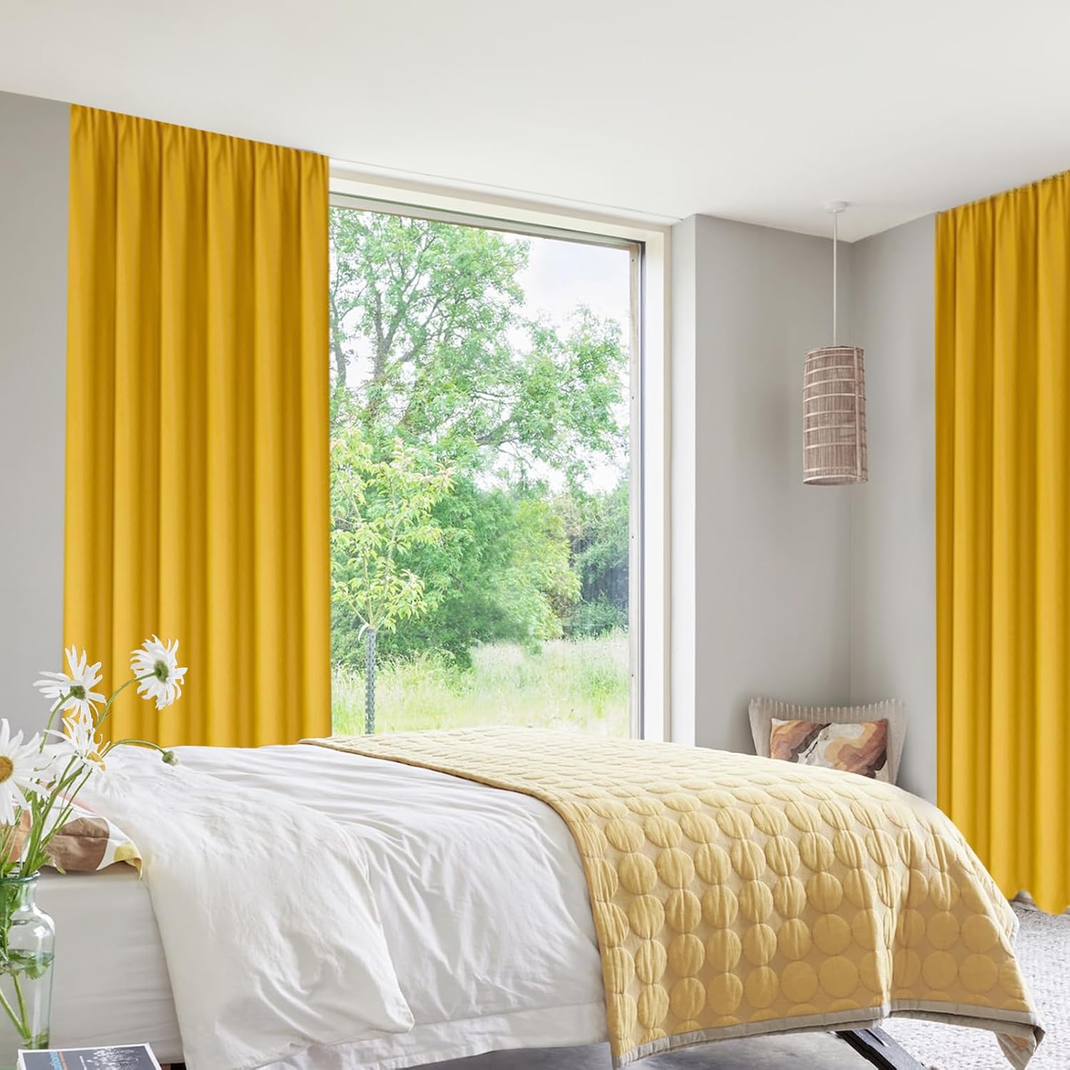 DWCN – Cortinas blackout para habitación y sala, aislamiento térmico, juego de 2 cortinas