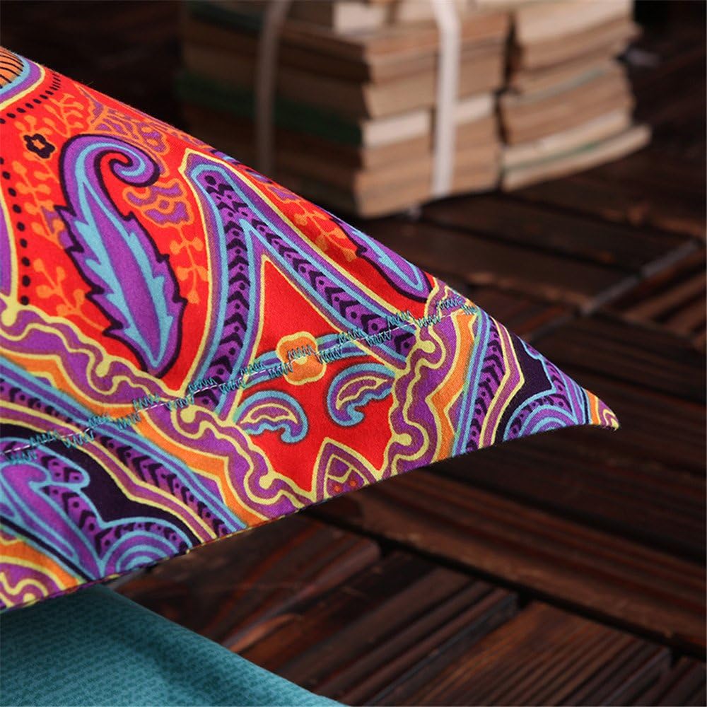 Newrara Textiles para el hogar, juego de cama bohemio, estilo bohemio, juego de ropa de cama bohemio, juego de ropa de cama de pavo real, juego de