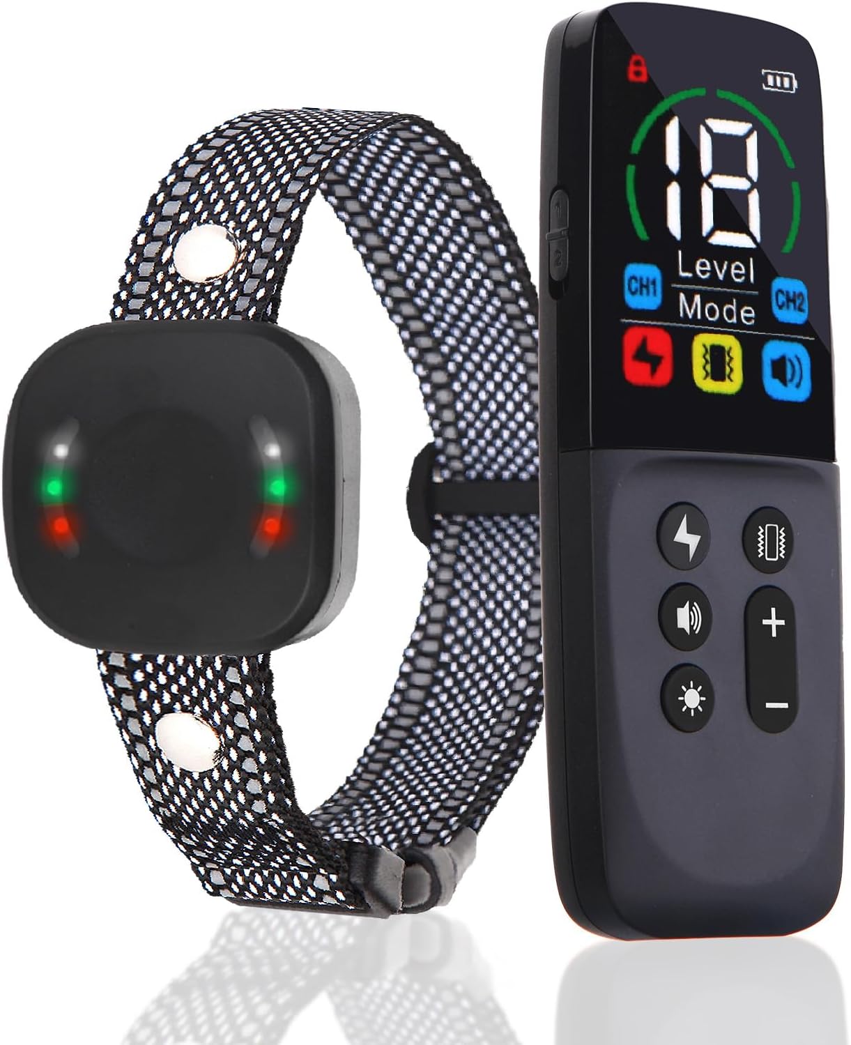 Collar de entrenamiento para perros con control remoto, 2600 pies, collar de choque inteligente para perro con 4 modos de entrenamiento, bloqueo de