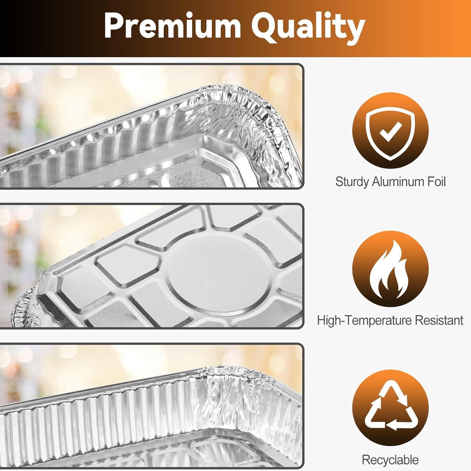 SHINESTAR Paquete de 20 bandejas de grasa desechables de papel de aluminio para Weber, viene con juego de herramientas de parrilla resistentes,