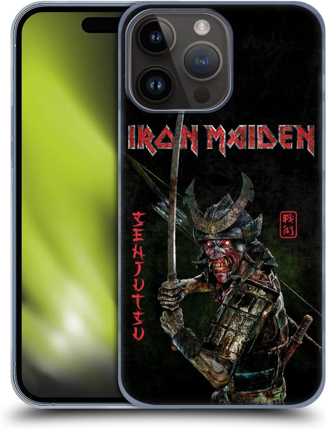 Head Case Designs Funda rígida Senjutsu con licencia oficial de Iron Maiden, compatible con Apple iPhone 15 Pro Max
