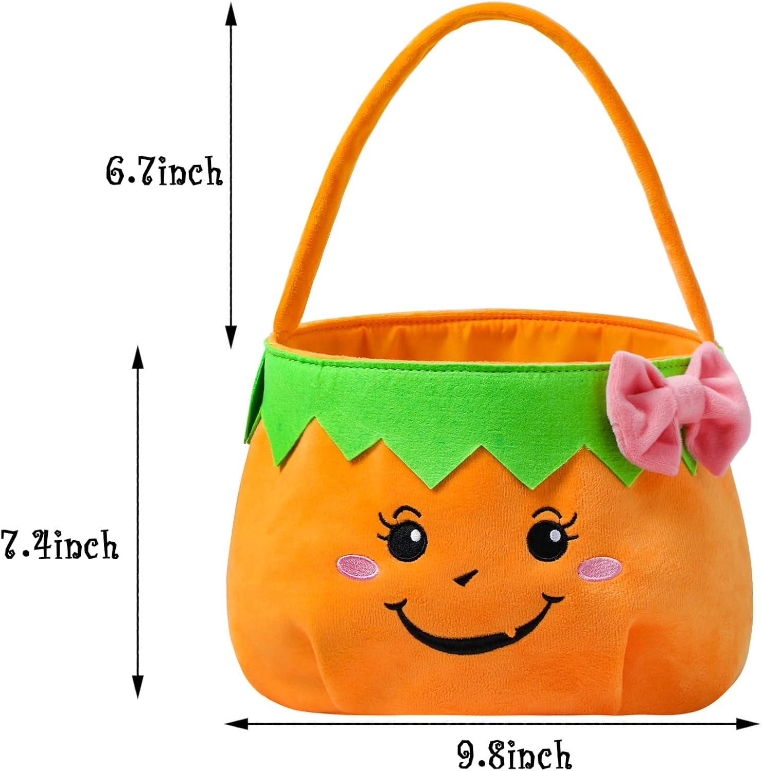 Bolsas de Halloween para trucos o golosinas, cesta de dulces de Halloween para niños, cubo de regalo para fiestas de Halloween (calabaza)
