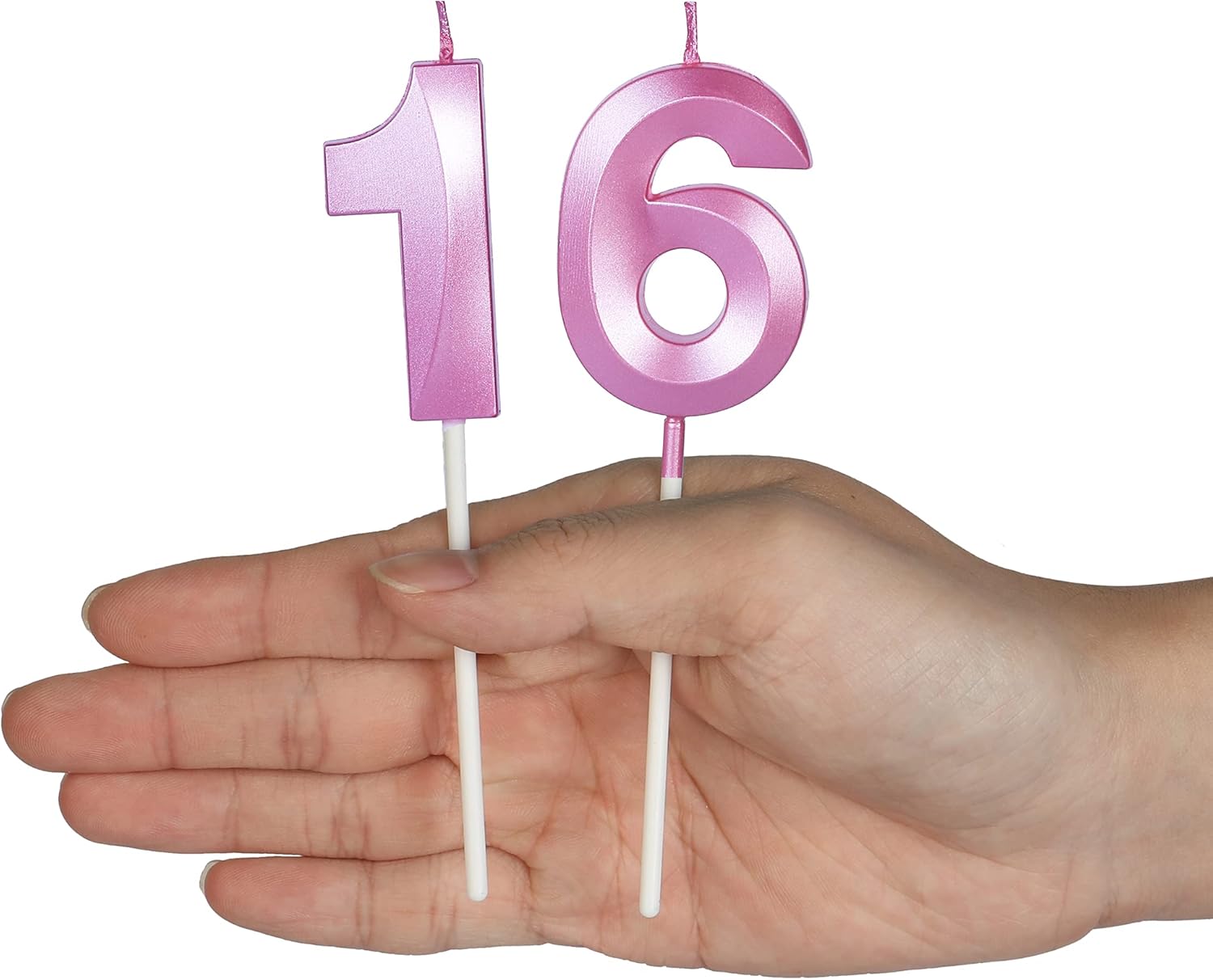 Velas rosadas de cumpleaños 24 y 42 para pasteles, número 24 y 42 para decoración de tartas para fiestas, aniversarios, bodas, celebraciones