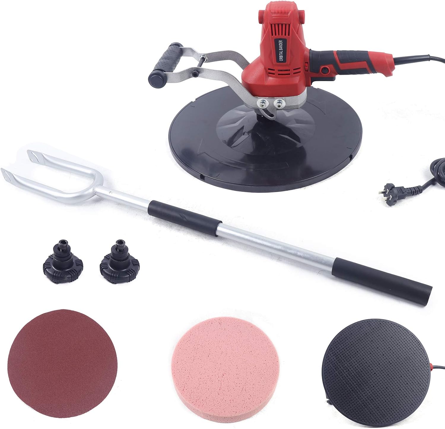 Paleta de mortero de cemento eléctrico epoxi de hormigón, pulidora de alisado de pared de yeso de mano, vibrador de hormigón de 850 W, mortero de