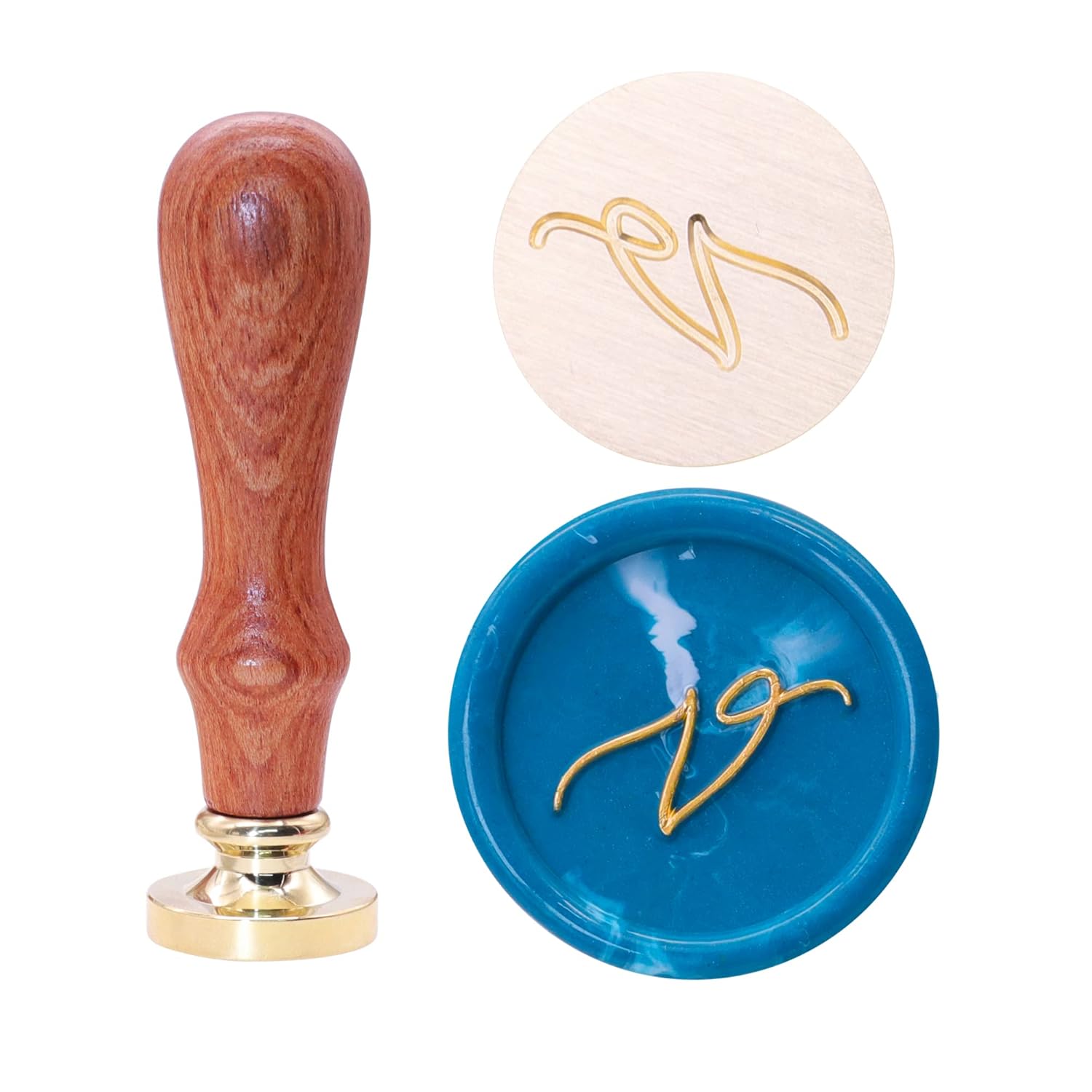 SWANGSA Sello de cera con letra inicial del alfabeto V, elegante sello de sellado de letras para invitación de fiesta de boda, envoltura de regalo,