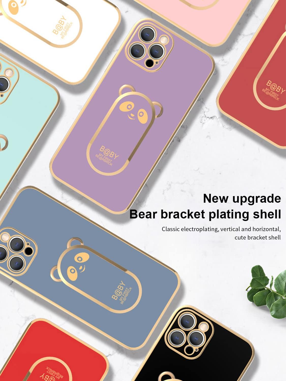 SINQERISHT Funda compatible con Samsung Galaxy A52 Carcasas con revestimiento 6D Panda Hidden Kickstand y protector de lente de cámara TPU cubierta